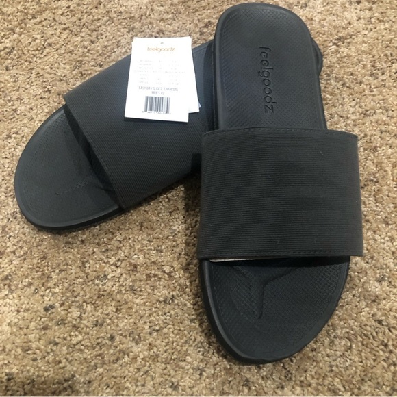Feelgoodz /NWT/ Woman’s/Easy Day Slides Color: Charcoal /Size S / 6.5-7.5 - Picture 8 of 9